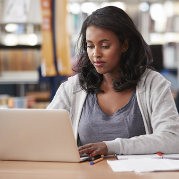 student on laptop