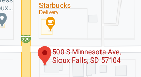 Map to 500 S. Minnesota Ave, First PREMIER Bank Location in Sioux Falls, SD