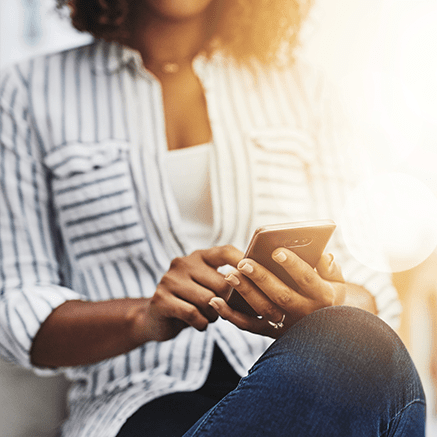 woman on mobile phone