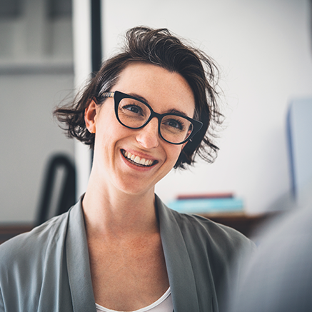 woman smiling