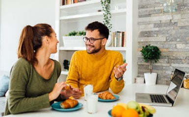 couple having breakfast